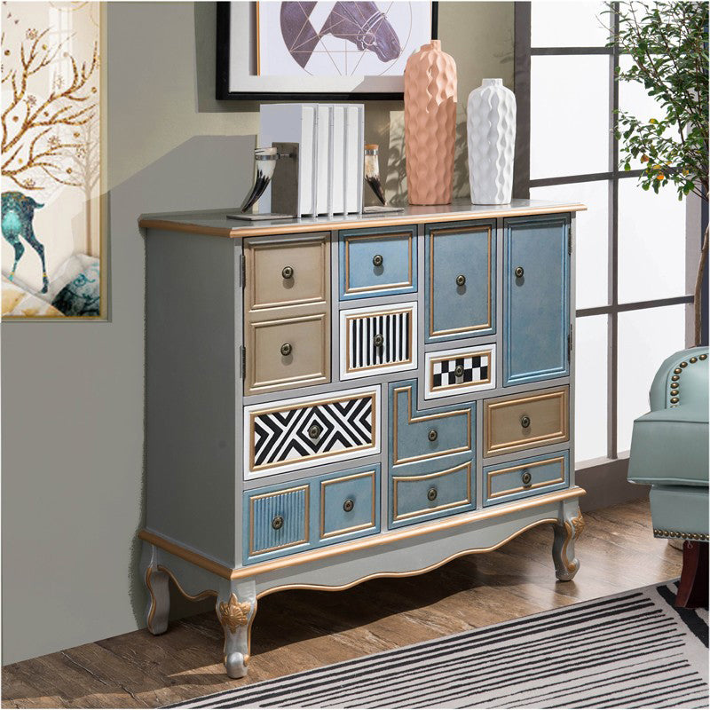Nautical Wooden Storage Chest Bedroom Horizontal Chest with 3 Drawers Clearhalo 'Bedroom Furniture' 'Dressers & Chests' 'dressers_chests' 'furn' 'furn_dressers_chests' 'Furniture' 6015923