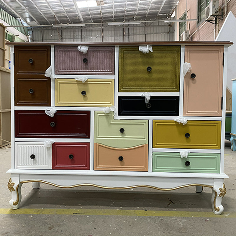 Nautical Wooden Storage Chest Bedroom Horizontal Chest with 3 Drawers White Clearhalo 'Bedroom Furniture' 'Dressers & Chests' 'dressers_chests' 'furn' 'furn_dressers_chests' 'Furniture' 6015924