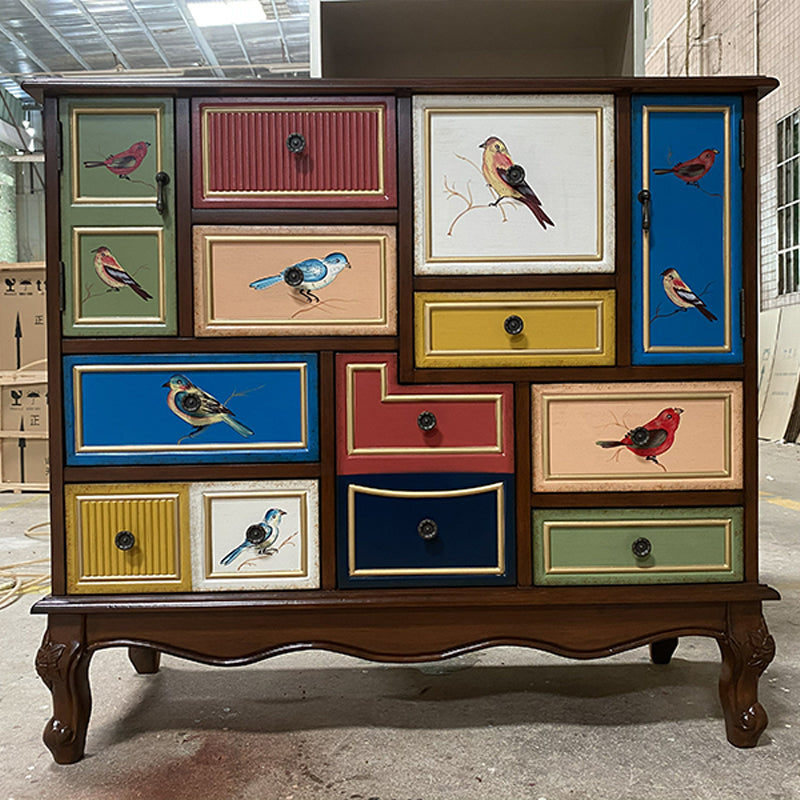 Nautical Wooden Storage Chest Bedroom Horizontal Chest with 3 Drawers Brown Clearhalo 'Bedroom Furniture' 'Dressers & Chests' 'dressers_chests' 'furn' 'furn_dressers_chests' 'Furniture' 6015926