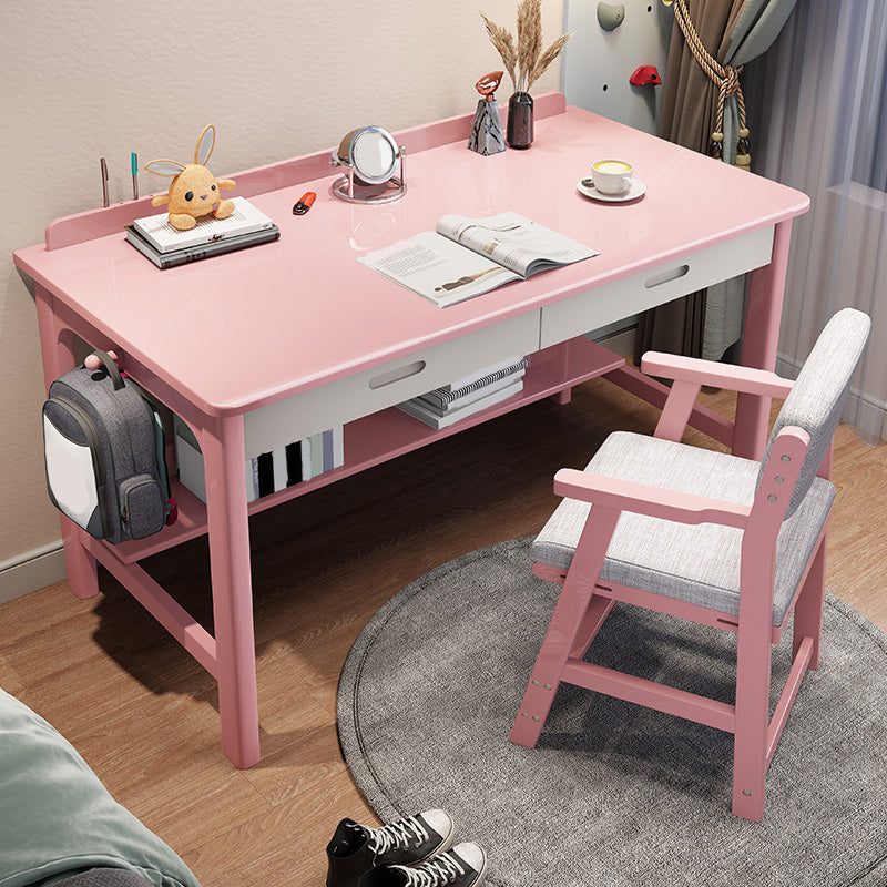 Eigentijdse kantoorbureau rechthoekige schrijfbureau met 2 laden