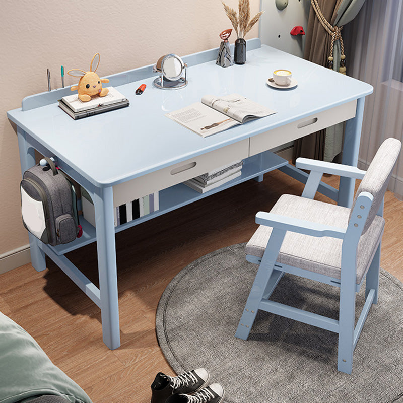 Eigentijdse kantoorbureau rechthoekige schrijfbureau met 2 laden