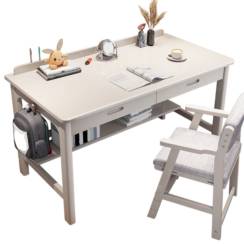 Eigentijdse kantoorbureau rechthoekige schrijfbureau met 2 laden