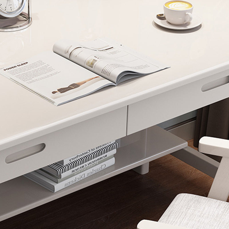 Eigentijdse kantoorbureau rechthoekige schrijfbureau met 2 laden