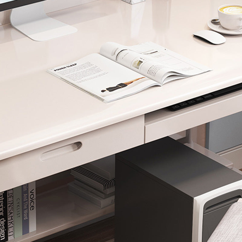 Eigentijdse kantoorbureau rechthoekige schrijfbureau met 2 laden