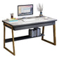 30" H Office Desk Rectangular Writing Desk with File Cabinet 55"L x 24"W x 30"H Grey Clearhalo 'furn' 'furn_office_desk' 'Furniture' 'Office Desks' 'Office Furniture' 'office_desk' 6019068