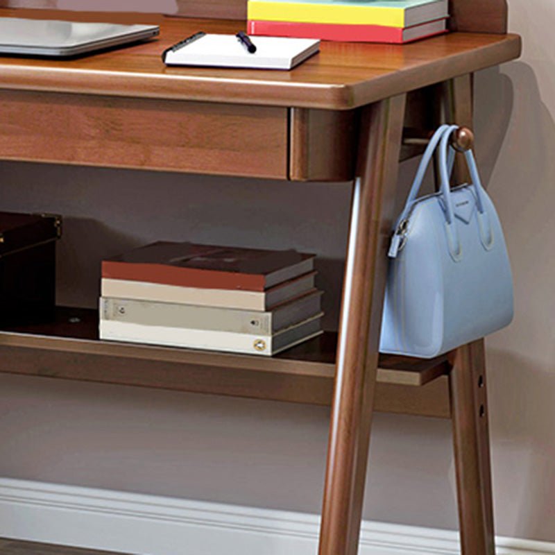 Contemporary Wood Office Desk 29.52" H Writing Desk With 2 Drawers Clearhalo 'furn' 'furn_office_desk' 'Furniture' 'Office Desks' 'Office Furniture' 'office_desk' 6019116