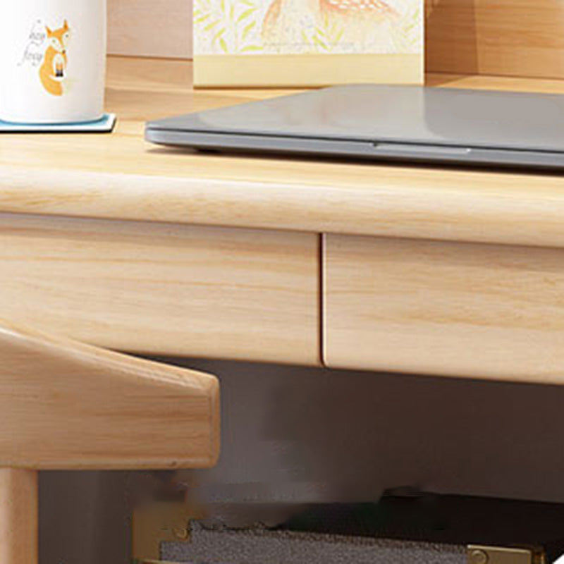 Contemporary Wood Office Desk 29.52" H Writing Desk With 2 Drawers Clearhalo 'furn' 'furn_office_desk' 'Furniture' 'Office Desks' 'Office Furniture' 'office_desk' 6019119