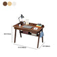 Contemporary Wood Office Desk 29.52" H Writing Desk With 2 Drawers Clearhalo 'furn' 'furn_office_desk' 'Furniture' 'Office Desks' 'Office Furniture' 'office_desk' 6019127