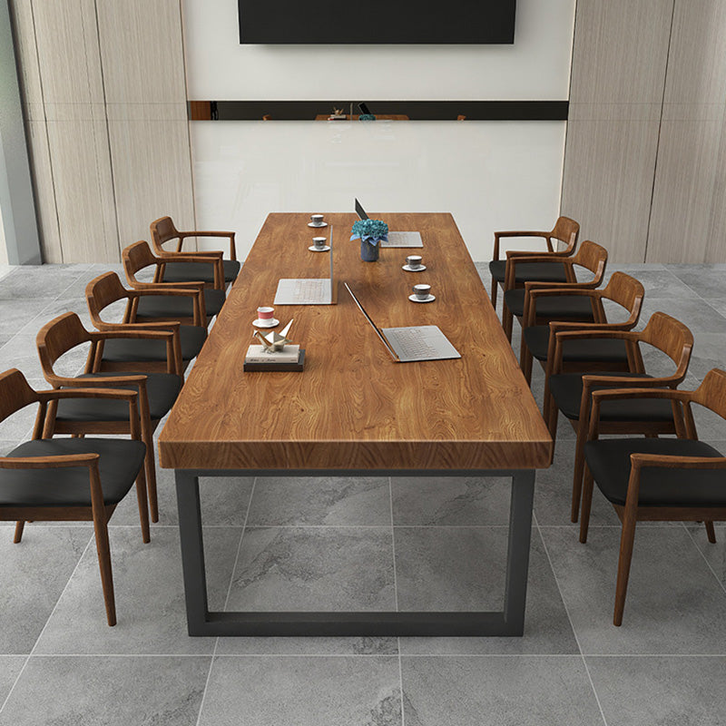 Escritorio de oficina contemporáneo escritorio de escritura rectangular en natural