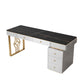 Bureau d'écriture de pierre glamour en pierre mate 23,62 "W Bureau de bureau pour la maison