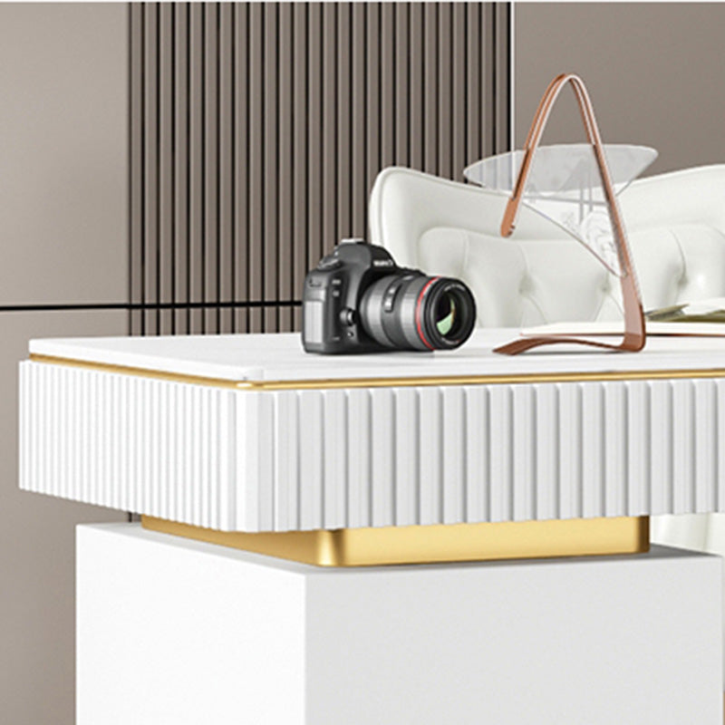 Bureau d'écriture de pierre glamour en pierre mate 23,62 "W Bureau de bureau pour la maison