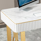 Bureau d'écriture de pierre glamour en pierre mate 23,62 "W Bureau de bureau pour la maison