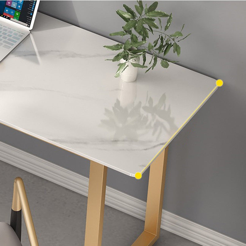 Rectangular Office Desk Sintered Stone Writing Desk in Matte Finish Clearhalo 'furn' 'furn_office_desk' 'Furniture' 'Office Desks' 'Office Furniture' 'office_desk' 6019197