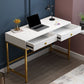 Glam Manufactured Wood Office Desk 19.68" W Home Writing Desk with 2-Drawer Clearhalo 'furn' 'furn_office_desk' 'Furniture' 'Office Desks' 'Office Furniture' 'office_desk' 6019218