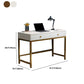 Glam Manufactured Wood Office Desk 19.68" W Home Writing Desk with 2-Drawer Clearhalo 'furn' 'furn_office_desk' 'Furniture' 'Office Desks' 'Office Furniture' 'office_desk' 6019233
