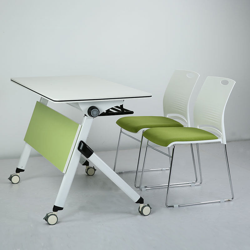 Escritorio de escritura contemporánea para escritorio rectangular de 30 "H de 30" en blanco