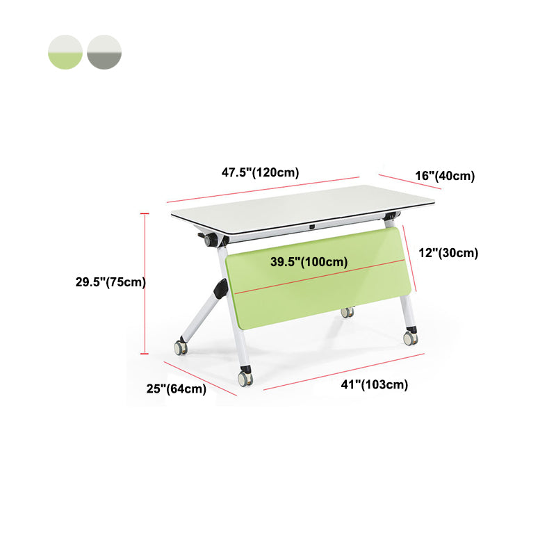 Escritorio de escritura contemporánea para escritorio rectangular de 30 "H de 30" en blanco