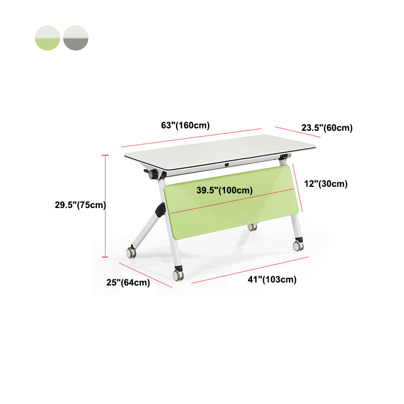 Escritorio de escritura contemporánea para escritorio rectangular de 30 "H de 30" en blanco