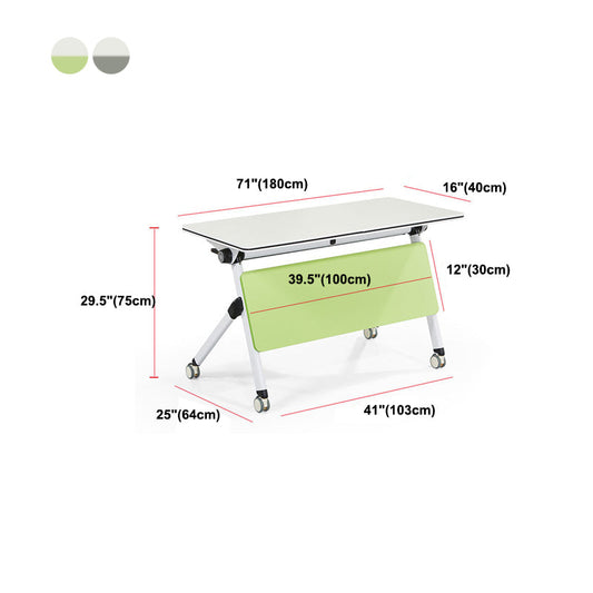 Escritorio de escritura contemporánea para escritorio rectangular de 30 "H de 30" en blanco