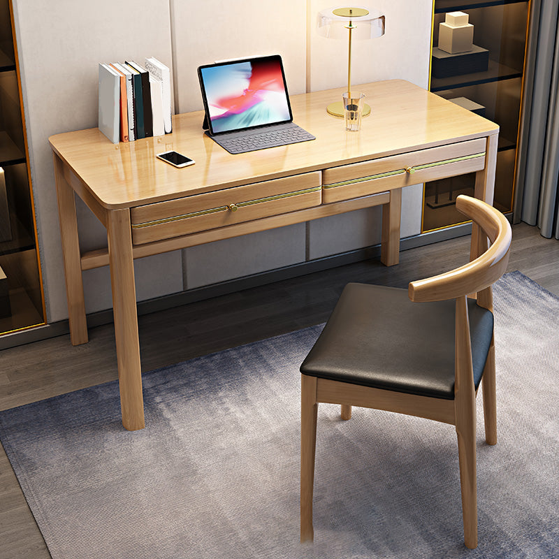 モダンなラバウッドライティングデスク23.6 "Wホームオフィスデスクマット仕上げ