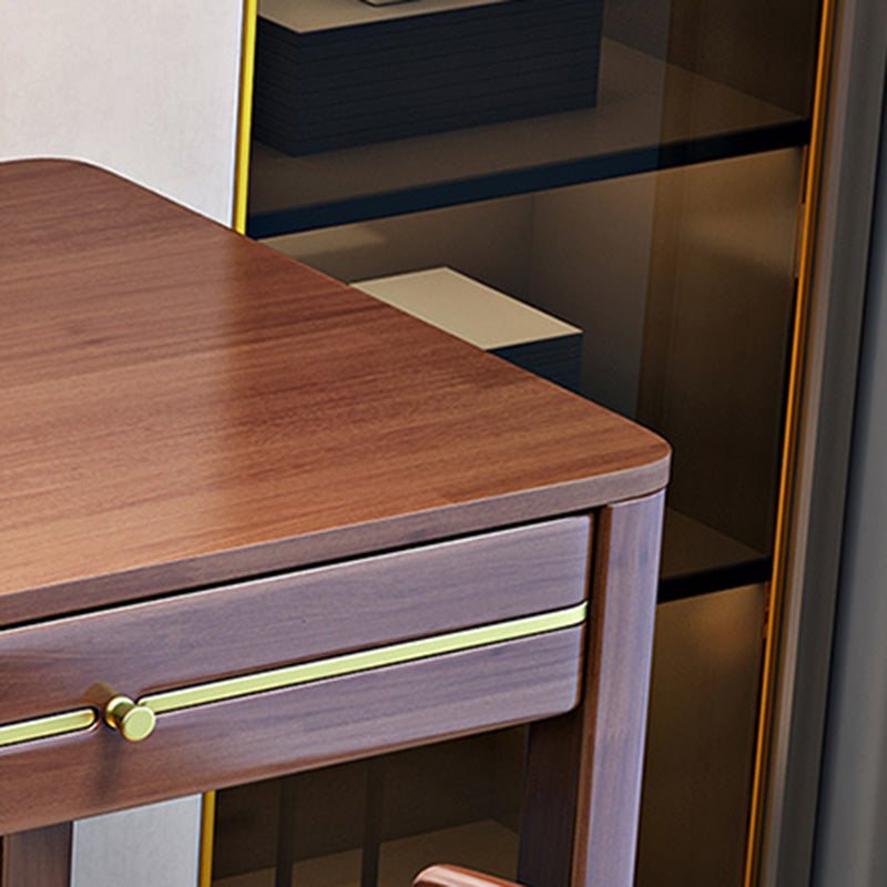 モダンなラバウッドライティングデスク23.6 "Wホームオフィスデスクマット仕上げ