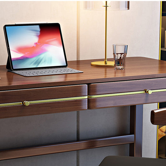 Modern Rubberwood Writing Desk 23.6 "W Desk en casa en el acabado mate en acabado mate