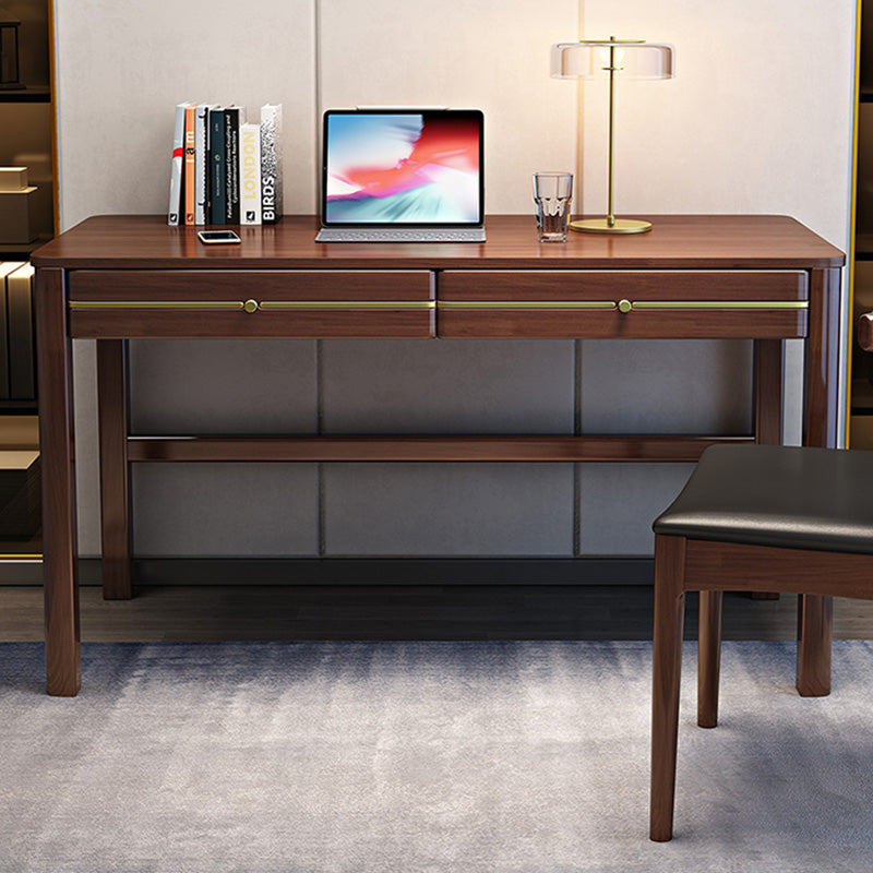 モダンなラバウッドライティングデスク23.6 "Wホームオフィスデスクマット仕上げ