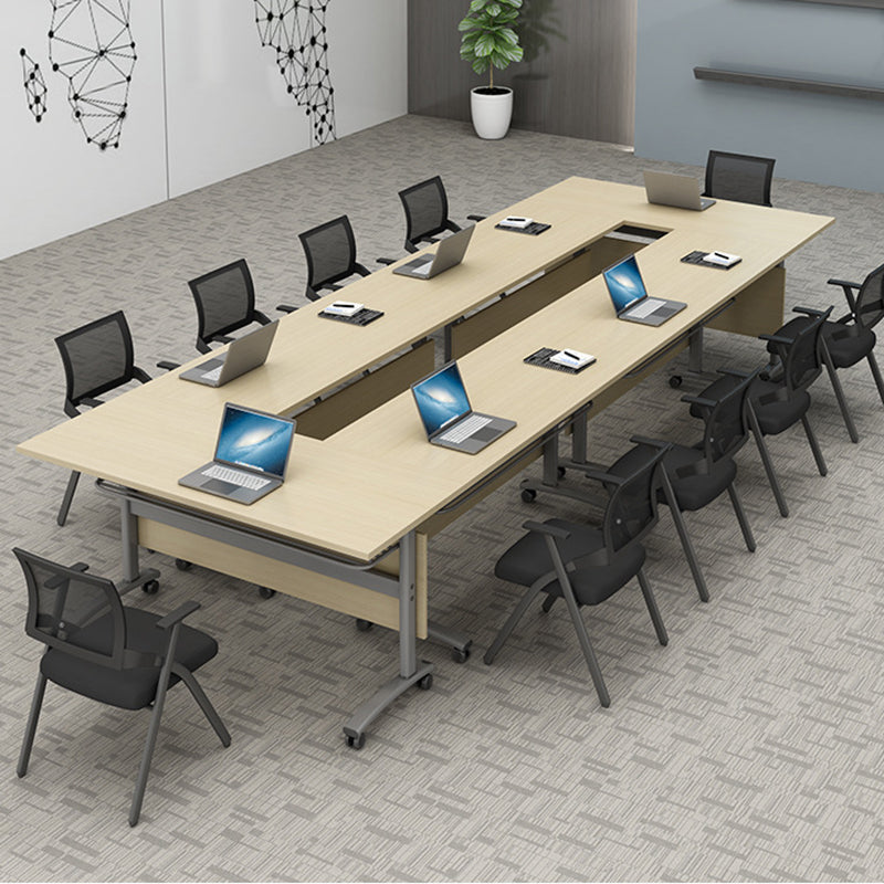 Écriture contemporaine pour bureau 30 "H bureau rectangulaire avec roues