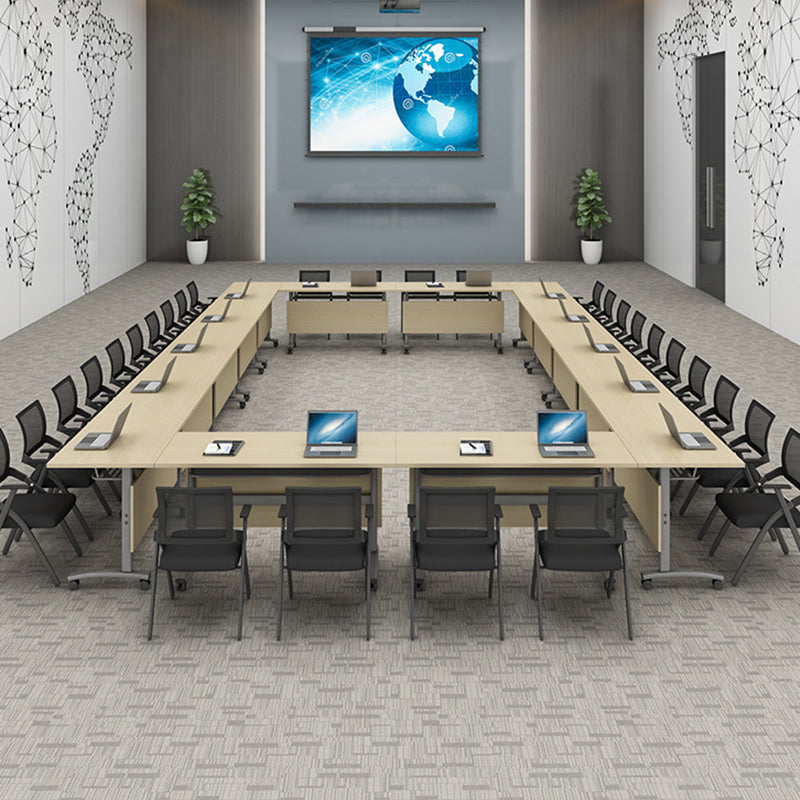 Écriture contemporaine pour bureau 30 "H bureau rectangulaire avec roues