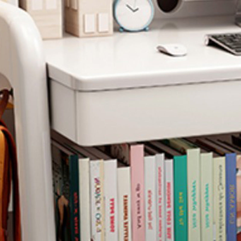 Contemporary Wood Credenza Desk Adjustable 23.6" W Office Desk with 2 Drawers Clearhalo 'furn' 'furn_office_desk' 'Furniture' 'Office Desks' 'Office Furniture' 'office_desk' 6019357