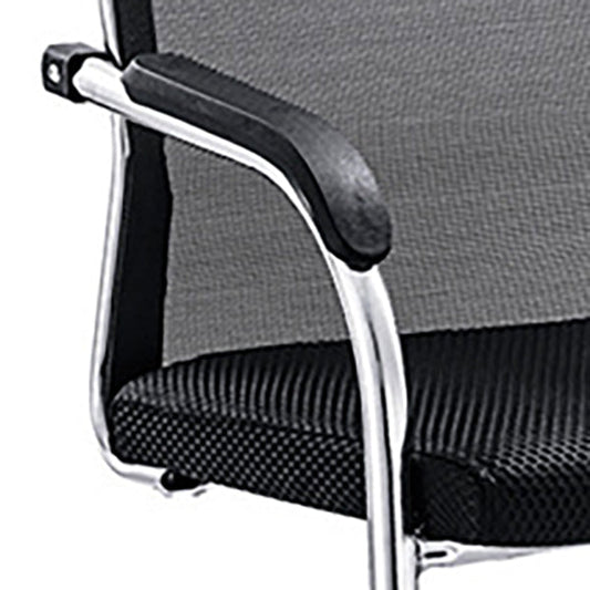 Silla de escritorio contemporánea de 18 "de ancho sin ruedas Silla de oficina de aire acondicionado transpirable