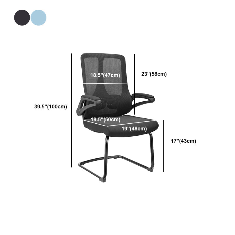 Poltroncina moderna e contemporanea Sedia da ufficio per conferenze in microfibra