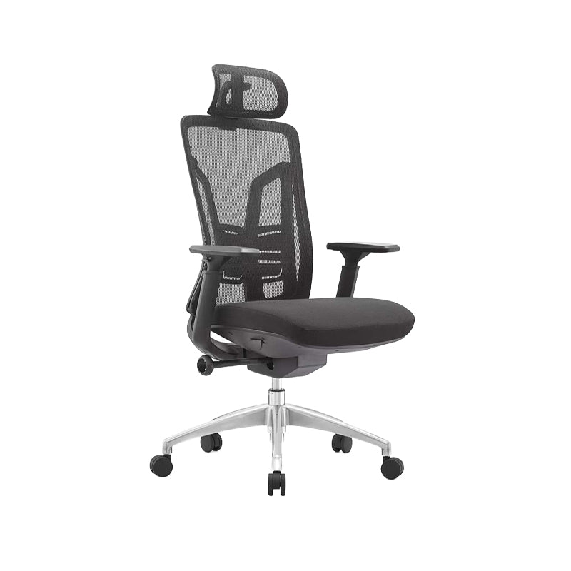 Moderne bureaustoel Mesh bureaustoel Stoel met hoge rugleuning in grijs/zwart
