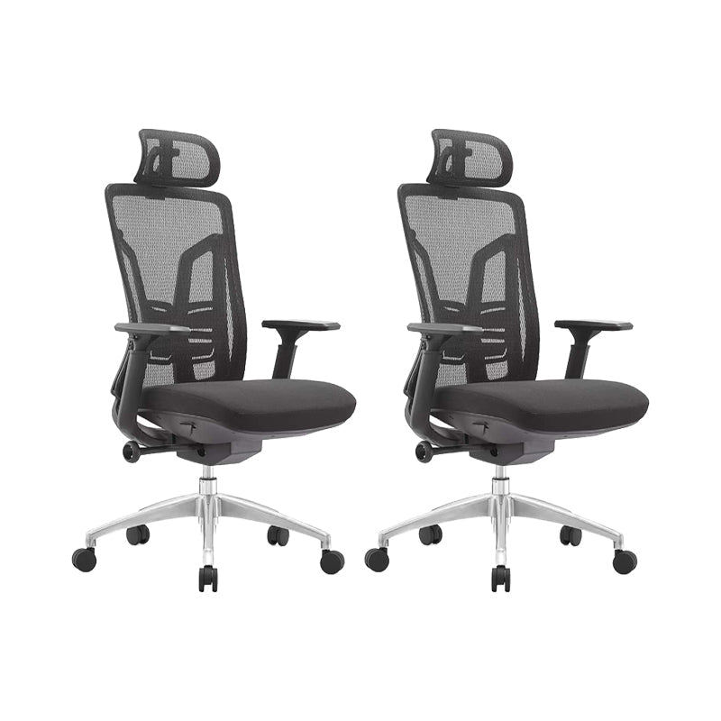 Moderne bureaustoel Mesh bureaustoel Stoel met hoge rugleuning in grijs/zwart