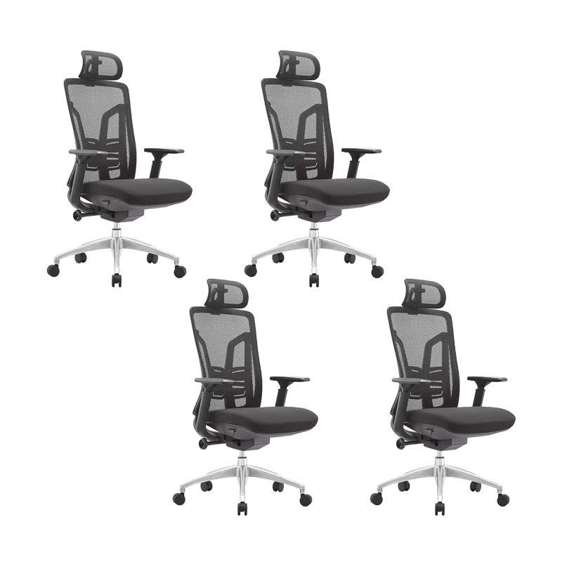 Moderne bureaustoel Mesh bureaustoel Stoel met hoge rugleuning in grijs/zwart