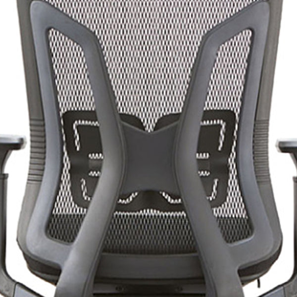 Moderne bureaustoel Mesh bureaustoel Stoel met hoge rugleuning in grijs/zwart