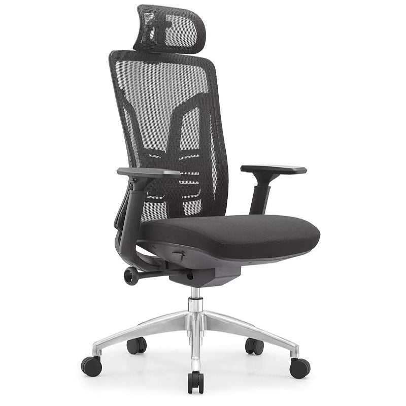 Moderne bureaustoel Mesh bureaustoel Stoel met hoge rugleuning in grijs/zwart