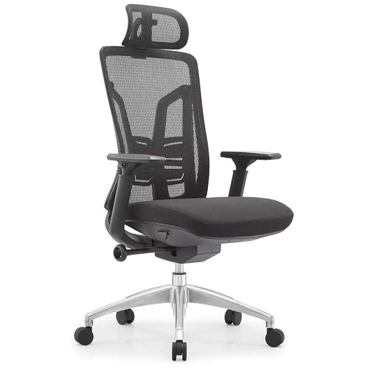 Silla de malla de escritorio moderna silla de oficina de oficina en gris/negro