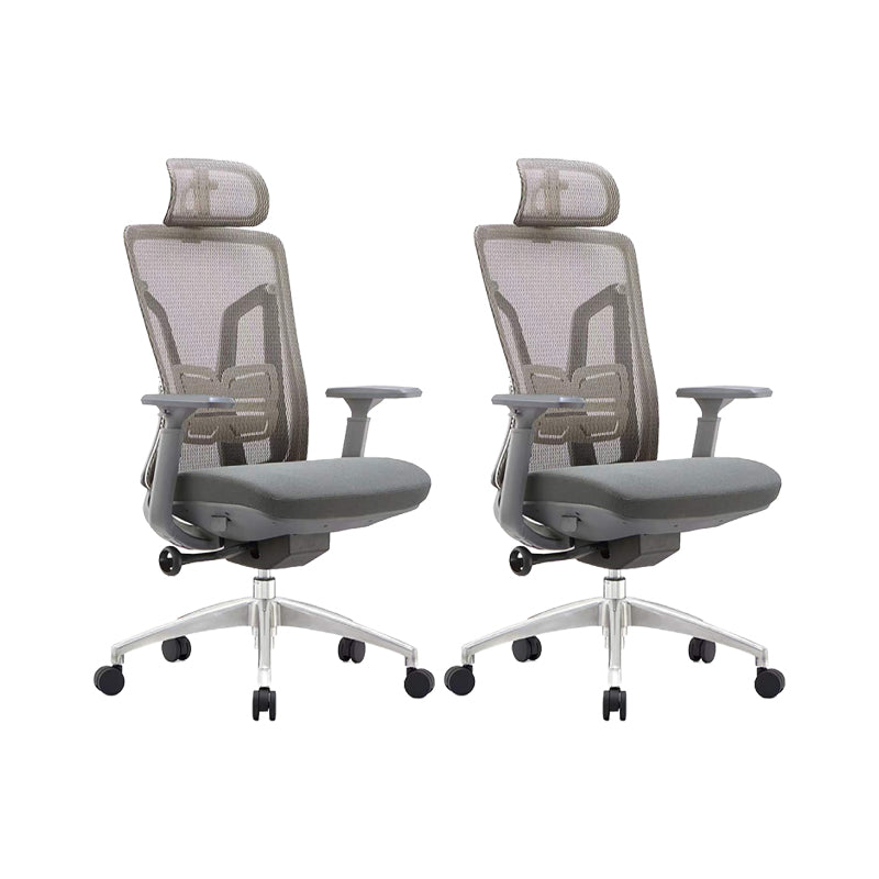 Moderne bureaustoel Mesh bureaustoel Stoel met hoge rugleuning in grijs/zwart