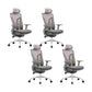 Moderne bureaustoel Mesh bureaustoel Stoel met hoge rugleuning in grijs/zwart