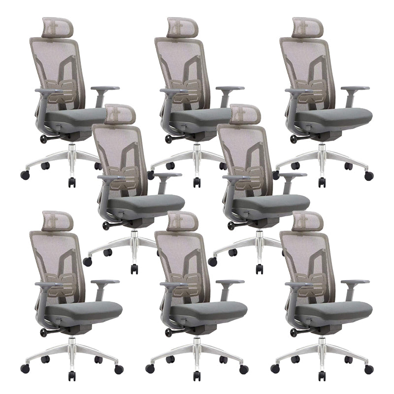 Moderne bureaustoel Mesh bureaustoel Stoel met hoge rugleuning in grijs/zwart