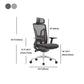 Moderne bureaustoel Mesh bureaustoel Stoel met hoge rugleuning in grijs/zwart