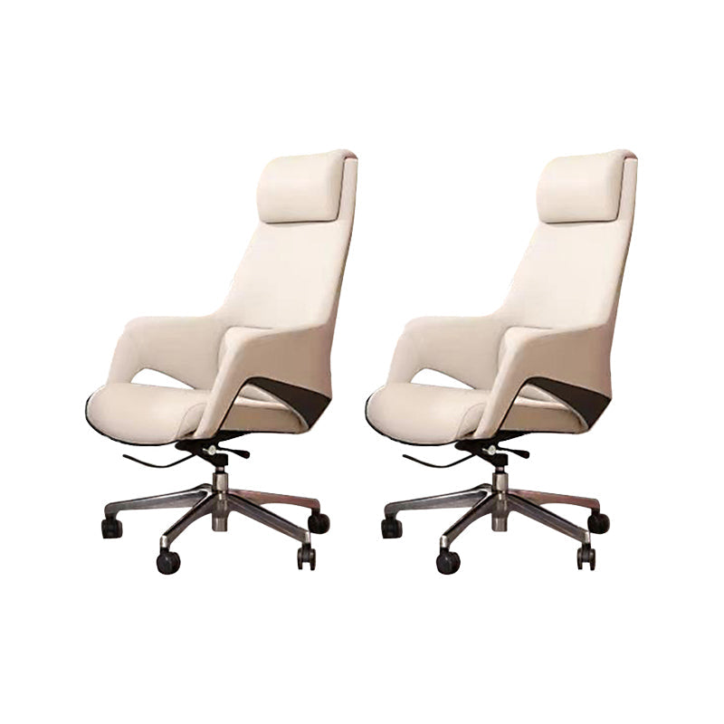 Swivel gestoffeerde bureaustoel faux leer lumbale ondersteuning bureau stoel