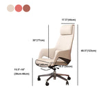 Swivel Upholstered Office Chair Faux Leather Lumbar Support Desk Chair