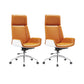 Modern Orange Back Office Chair Swivel with Wheels Ergonomic Executive Chair