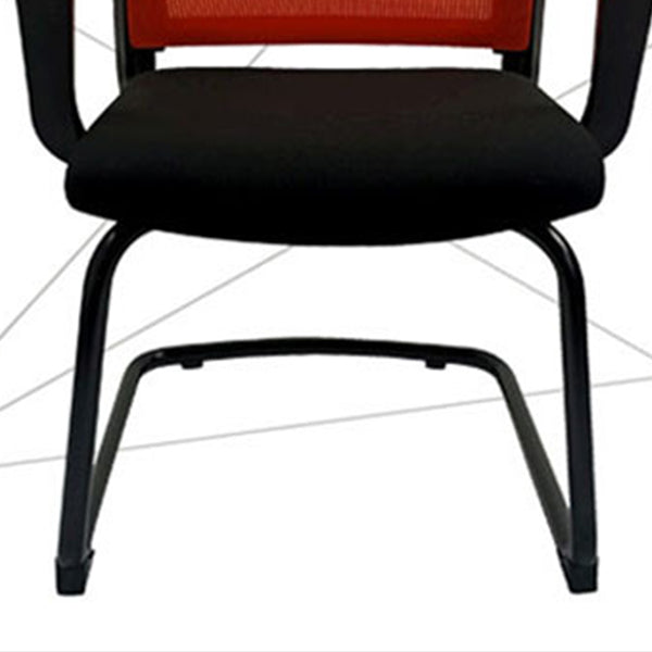 Contemporary No Wheels Desk Chair Microfiber Conference Mid-Back Arm Chair Clearhalo 'furn' 'furn_office_chair' 'Furniture' 'Office Chairs' 'Office Furniture' 'office_chair' 6019638
