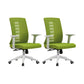 Contemporary Arm Chair Adjustable Seat Height Fixed Arms Office Chair Green 2 Piece Set Clearhalo 'furn' 'furn_office_chair' 'Furniture' 'Office Chairs' 'Office Furniture' 'office_chair' 6019666