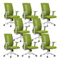 Contemporary Arm Chair Adjustable Seat Height Fixed Arms Office Chair Green 8 Piece Set Clearhalo 'furn' 'furn_office_chair' 'Furniture' 'Office Chairs' 'Office Furniture' 'office_chair' 6019669