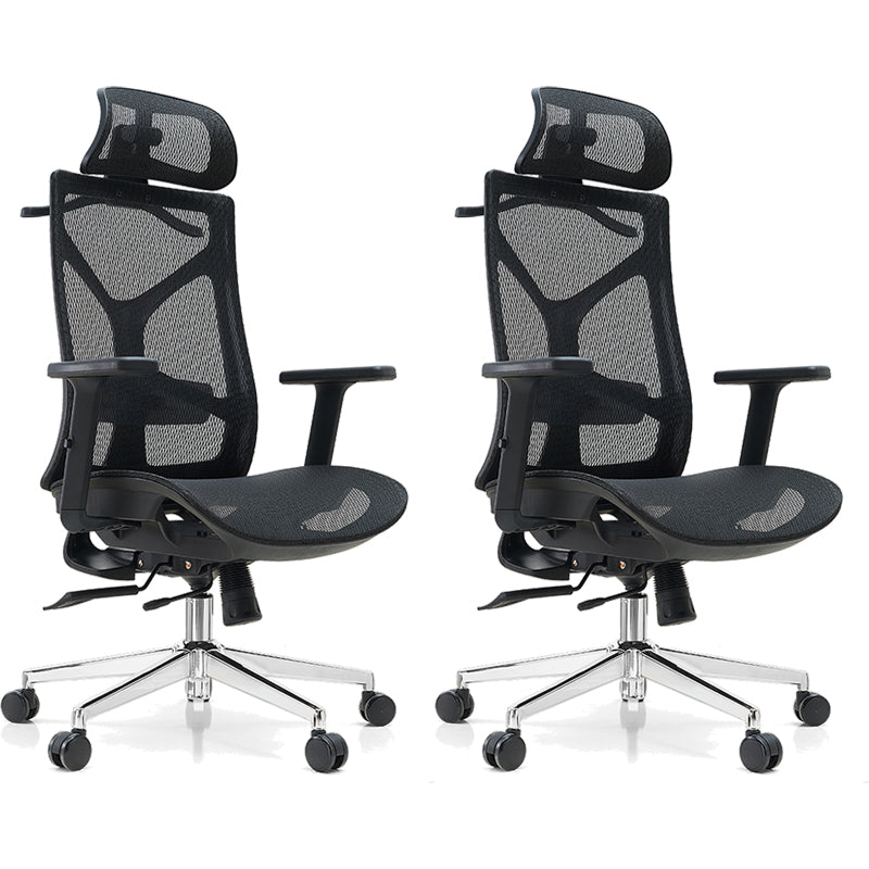 29-inch brede moderne bureaustoel, zwart gestoffeerde bureaustoel