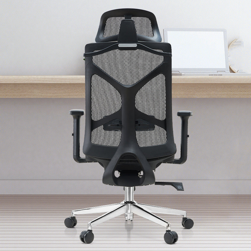 29-inch brede moderne bureaustoel, zwart gestoffeerde bureaustoel